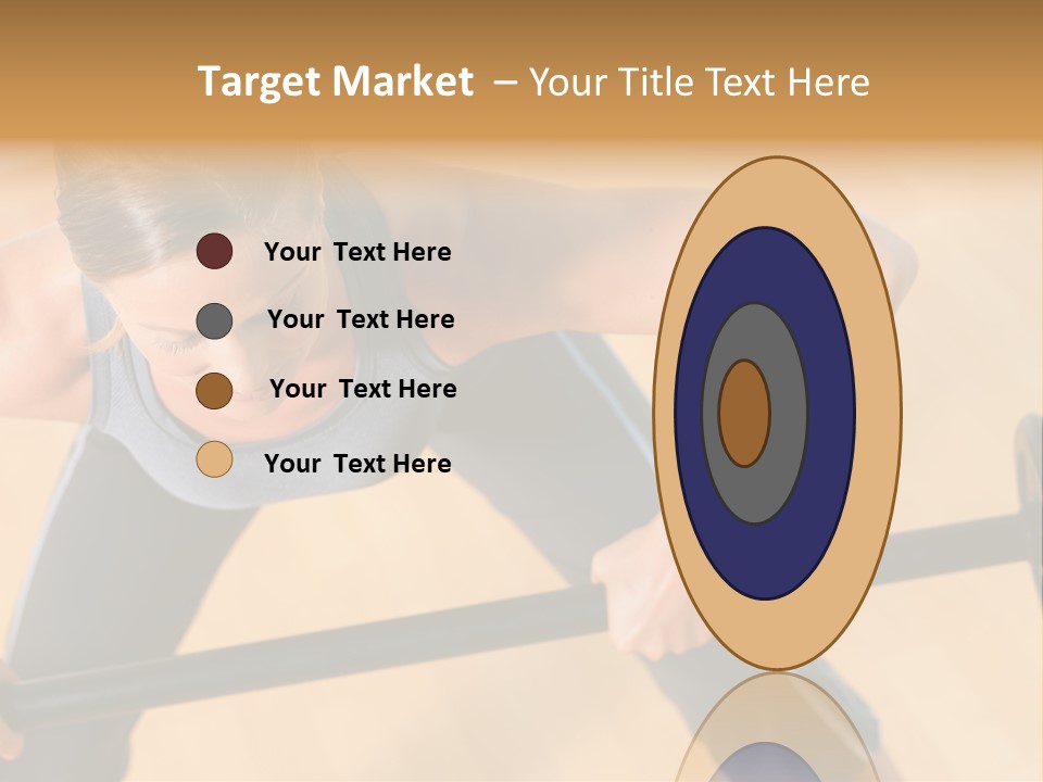 Barbell Dumbbell Person PowerPoint Template