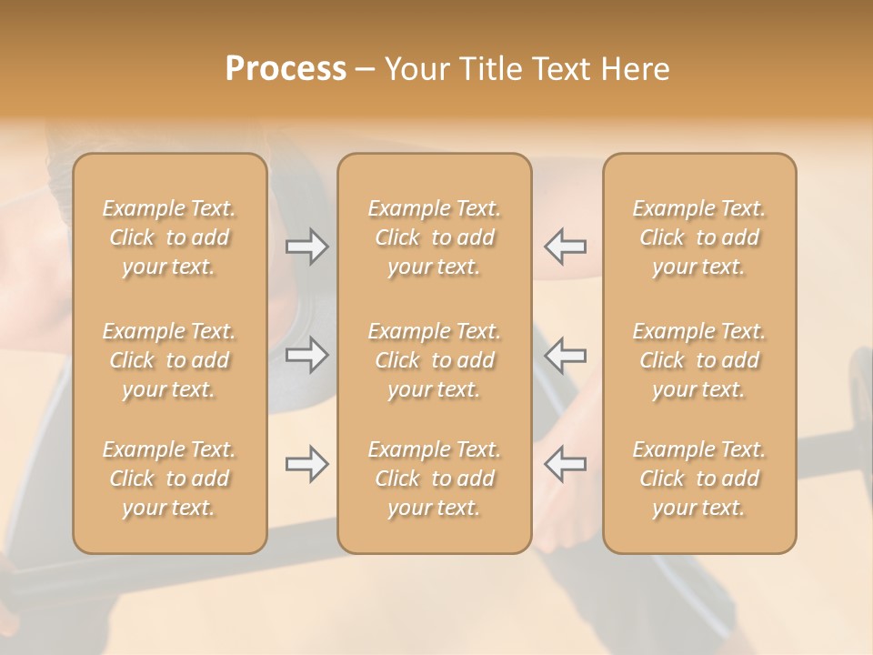 Barbell Dumbbell Person PowerPoint Template