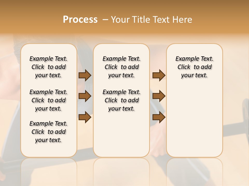 Barbell Dumbbell Person PowerPoint Template