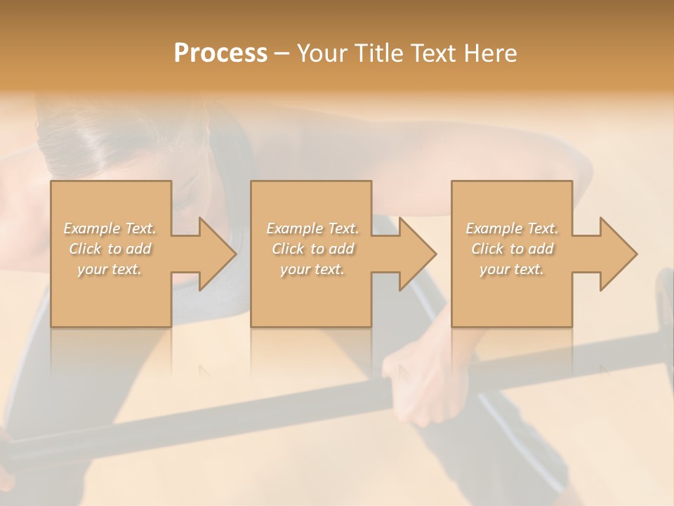 Barbell Dumbbell Person PowerPoint Template