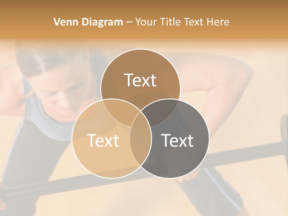 Barbell Dumbbell Person PowerPoint Template