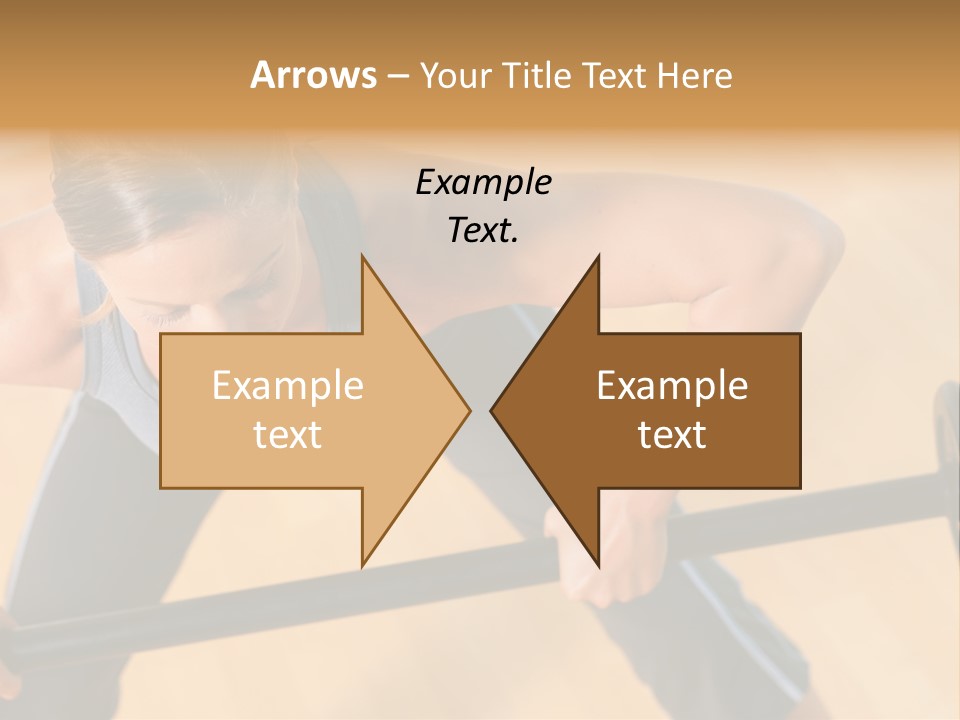Barbell Dumbbell Person PowerPoint Template
