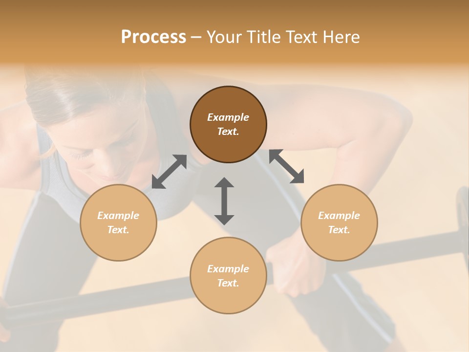 Barbell Dumbbell Person PowerPoint Template