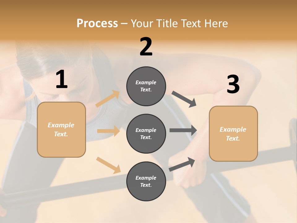 Barbell Dumbbell Person PowerPoint Template
