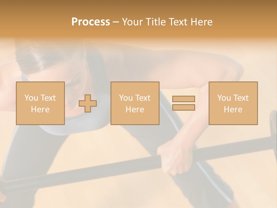 Barbell Dumbbell Person PowerPoint Template