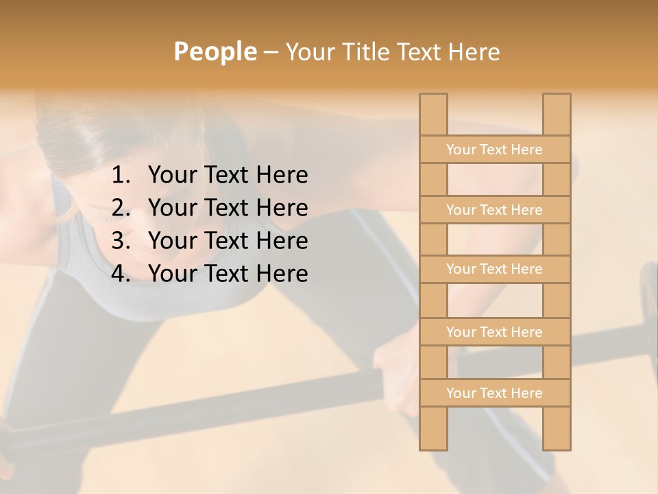 Barbell Dumbbell Person PowerPoint Template