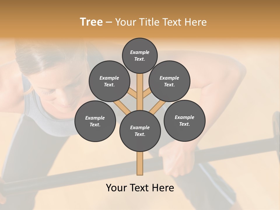 Barbell Dumbbell Person PowerPoint Template