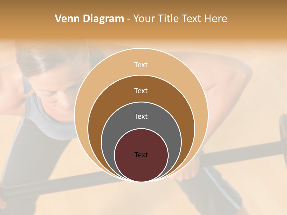 Barbell Dumbbell Person PowerPoint Template