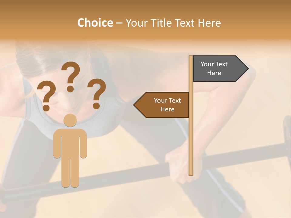 Barbell Dumbbell Person PowerPoint Template