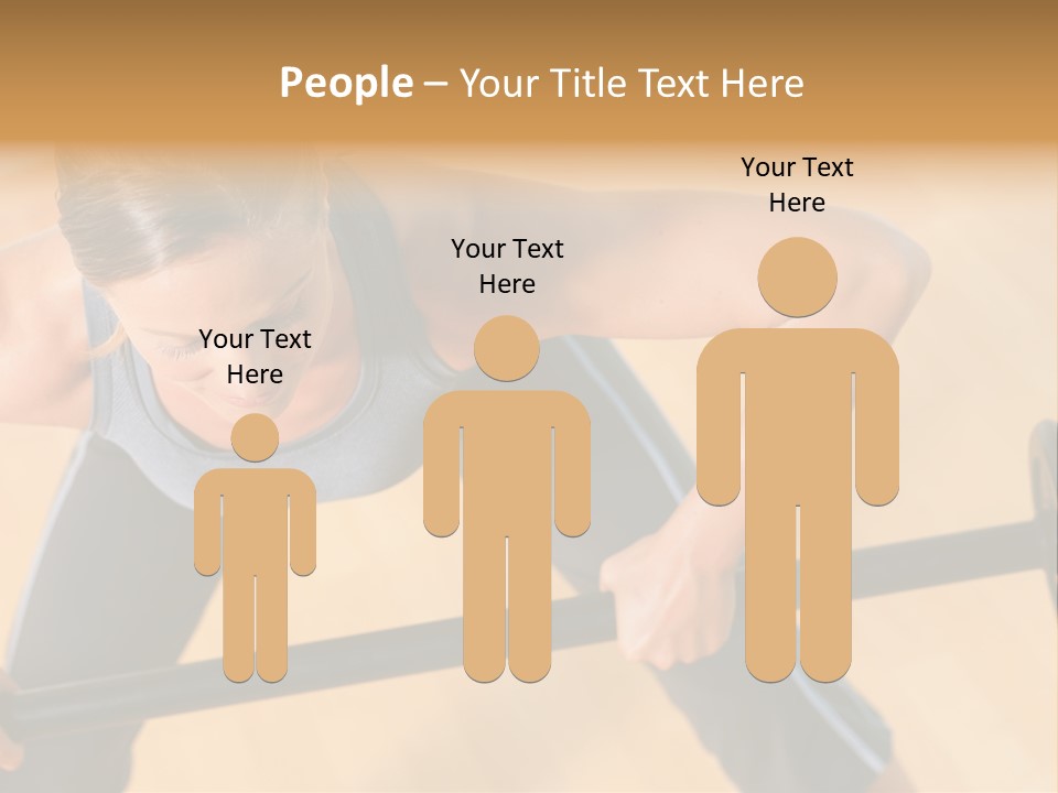 Barbell Dumbbell Person PowerPoint Template