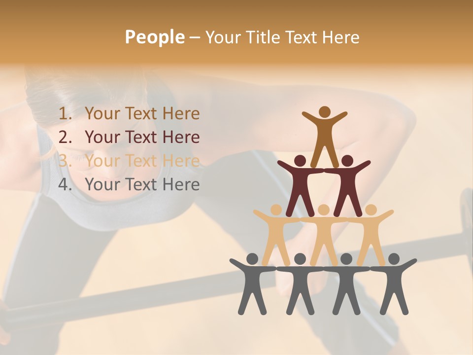 Barbell Dumbbell Person PowerPoint Template