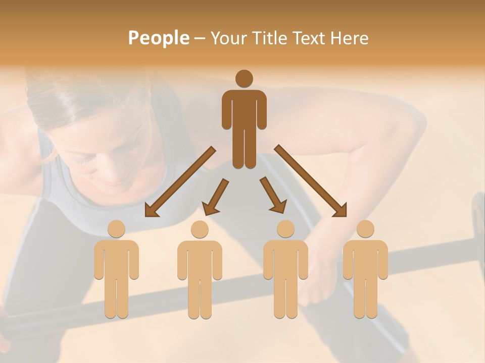 Barbell Dumbbell Person PowerPoint Template