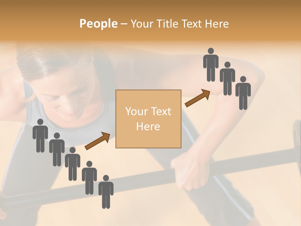 Barbell Dumbbell Person PowerPoint Template