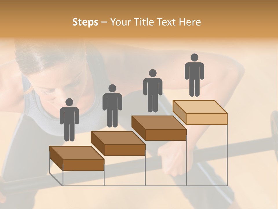 Barbell Dumbbell Person PowerPoint Template