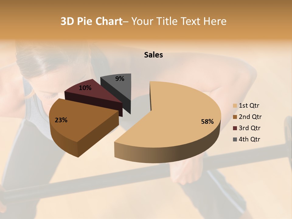 Barbell Dumbbell Person PowerPoint Template