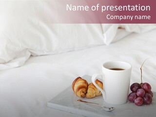 Beverage Furnishings White PowerPoint Template