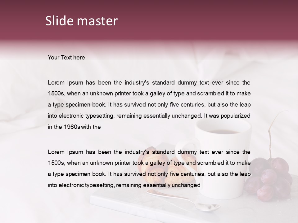 Beverage Furnishings White PowerPoint Template