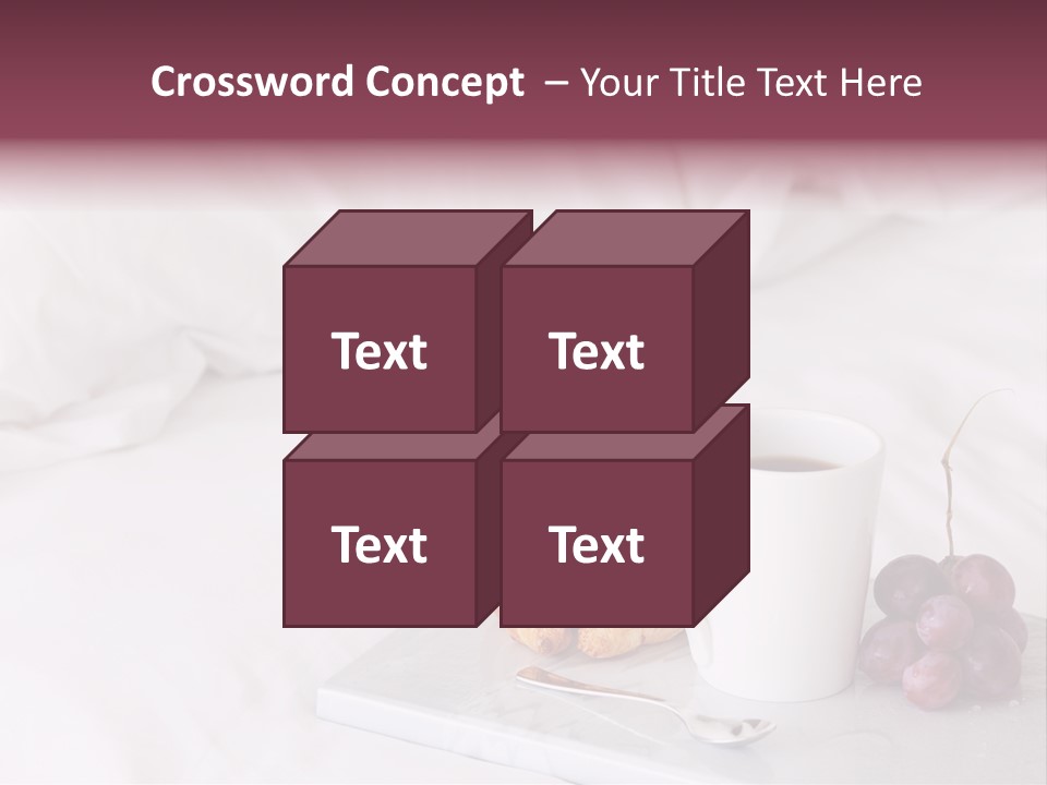 Beverage Furnishings White PowerPoint Template