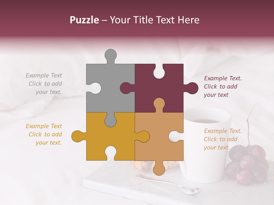 Beverage Furnishings White PowerPoint Template