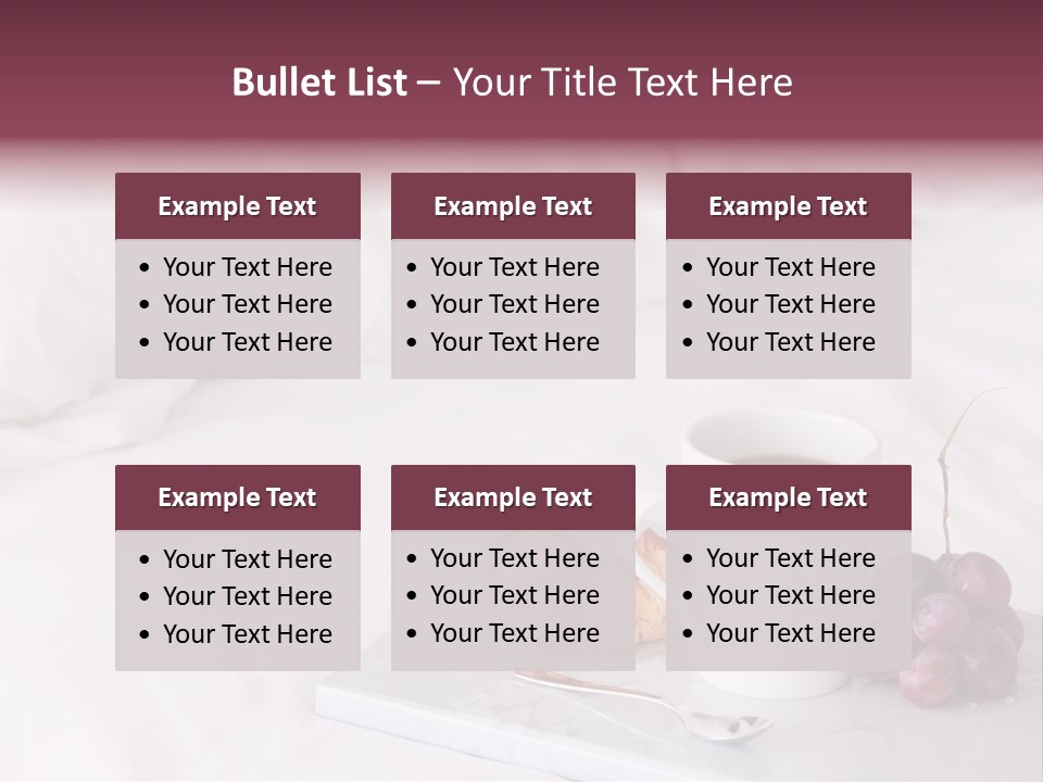 Beverage Furnishings White PowerPoint Template