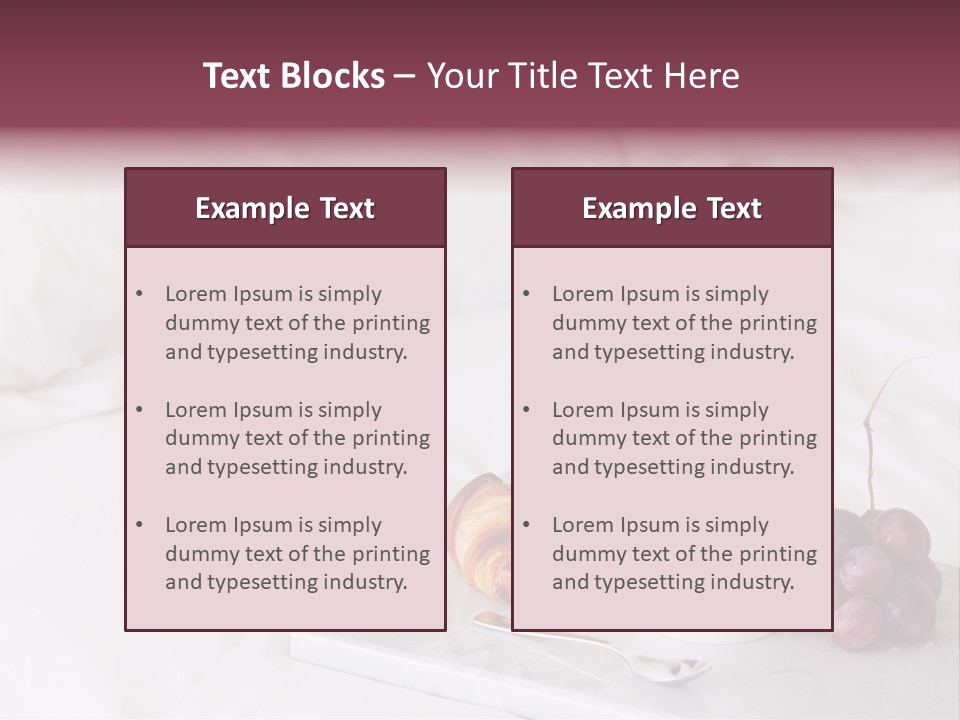 Beverage Furnishings White PowerPoint Template