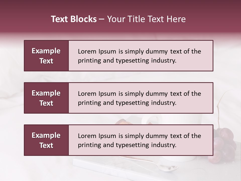 Beverage Furnishings White PowerPoint Template