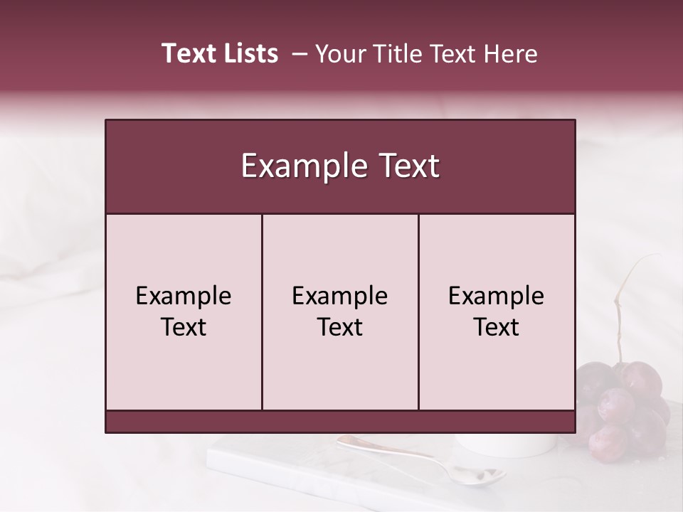 Beverage Furnishings White PowerPoint Template
