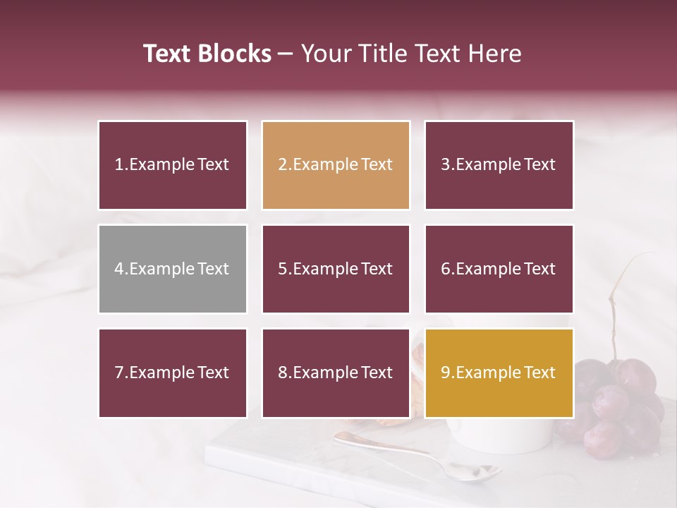 Beverage Furnishings White PowerPoint Template