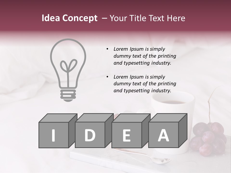 Beverage Furnishings White PowerPoint Template