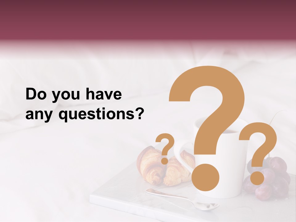 Beverage Furnishings White PowerPoint Template