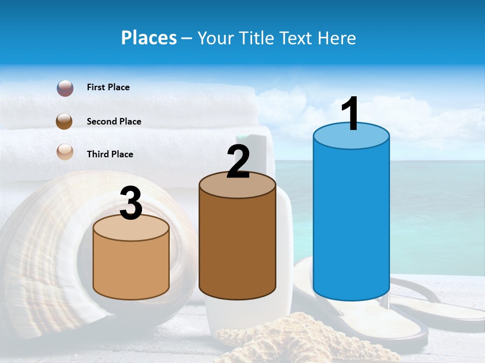 Care Suntan Shower PowerPoint Template