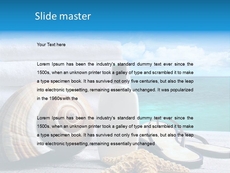 Care Suntan Shower PowerPoint Template