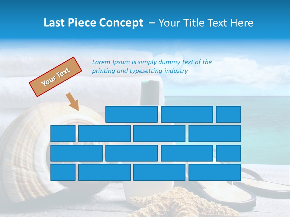 Care Suntan Shower PowerPoint Template