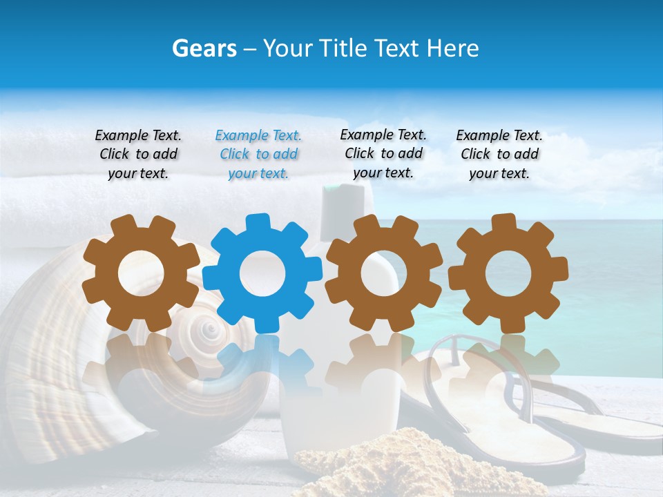 Care Suntan Shower PowerPoint Template