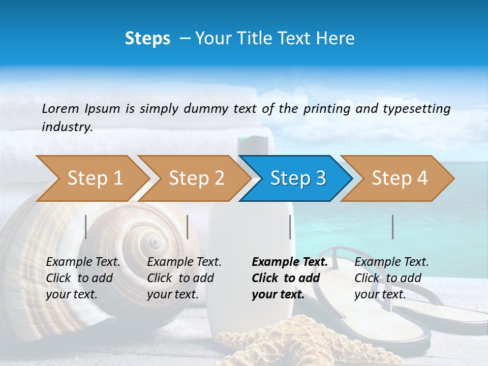 Care Suntan Shower PowerPoint Template