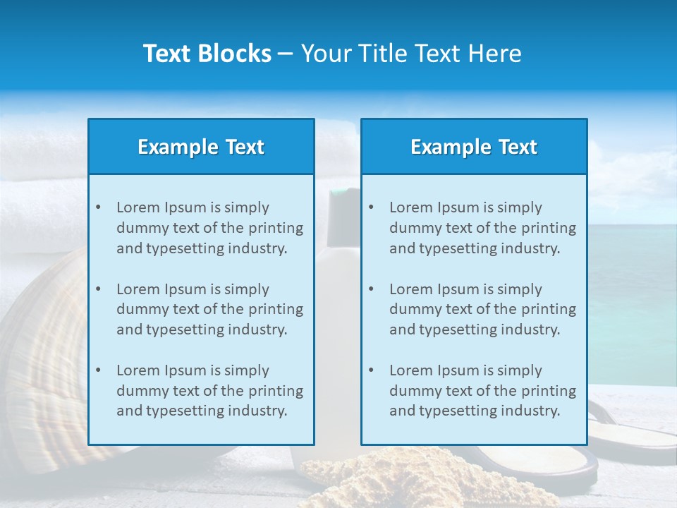 Care Suntan Shower PowerPoint Template