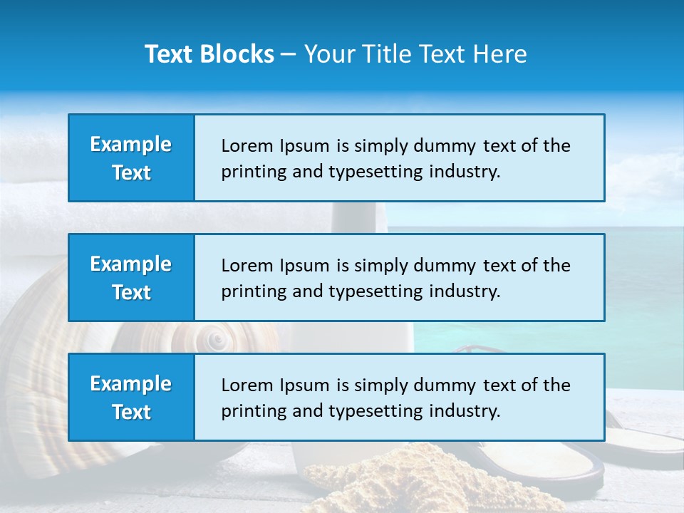Care Suntan Shower PowerPoint Template