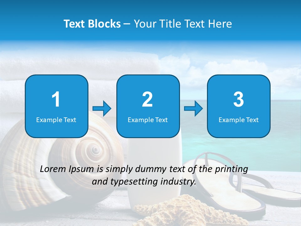 Care Suntan Shower PowerPoint Template