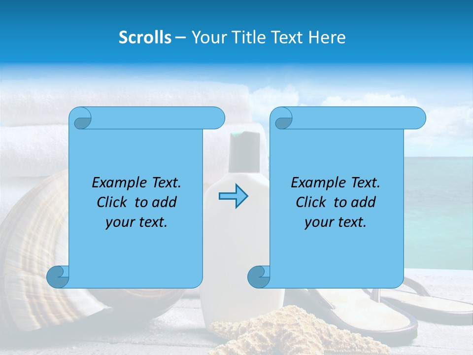 Care Suntan Shower PowerPoint Template