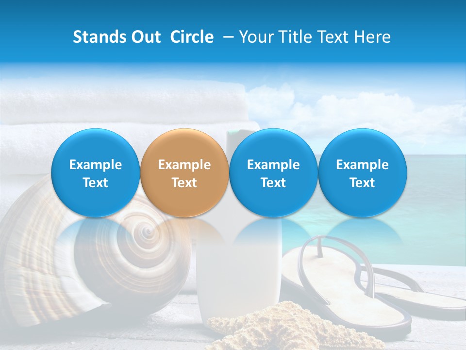 Care Suntan Shower PowerPoint Template