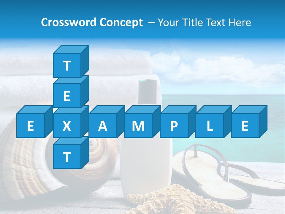 Care Suntan Shower PowerPoint Template