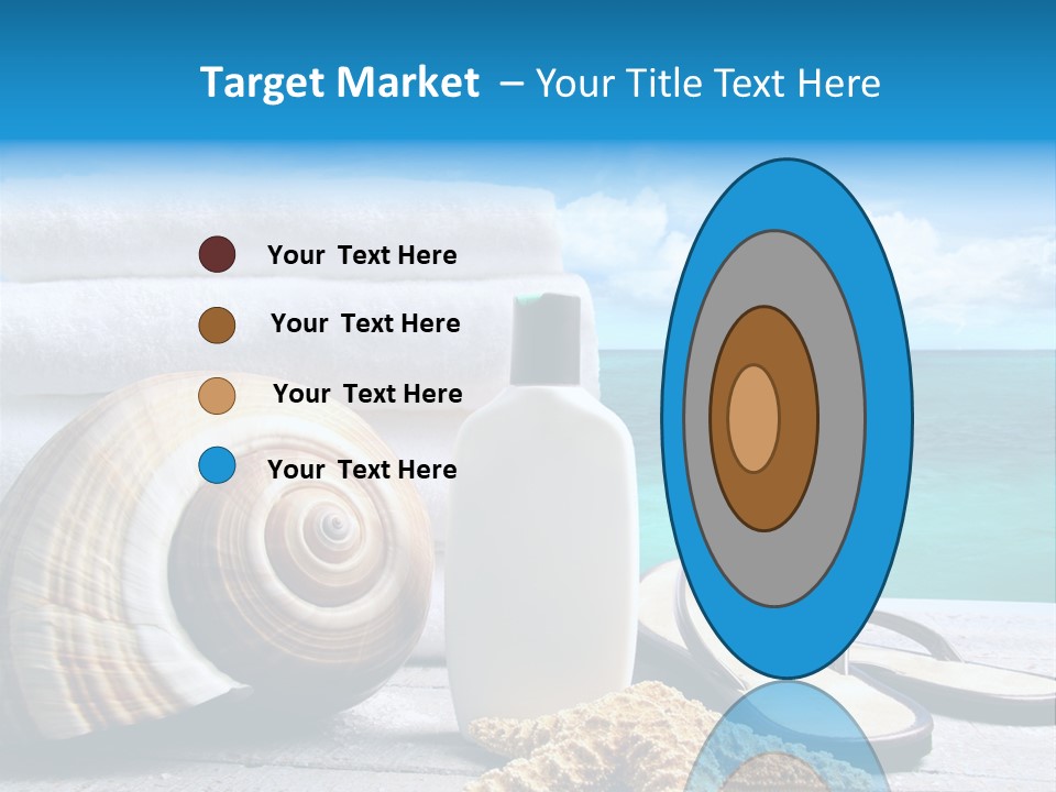 Care Suntan Shower PowerPoint Template