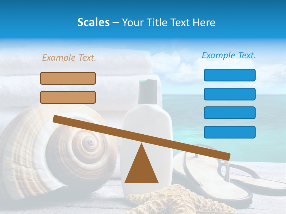 Care Suntan Shower PowerPoint Template