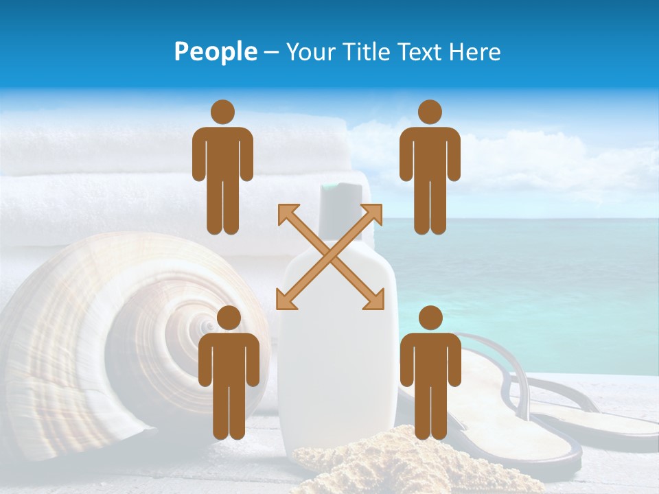 Care Suntan Shower PowerPoint Template