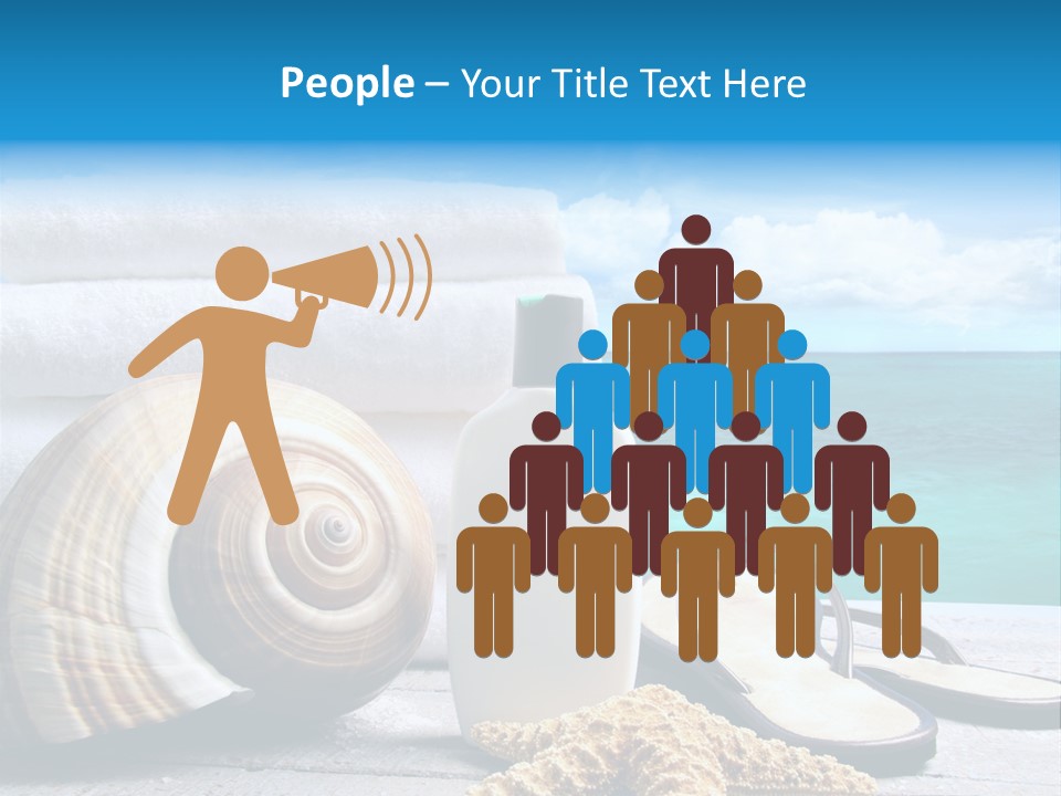 Care Suntan Shower PowerPoint Template