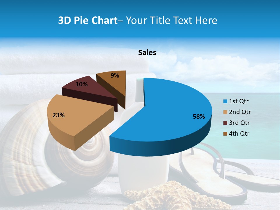 Care Suntan Shower PowerPoint Template