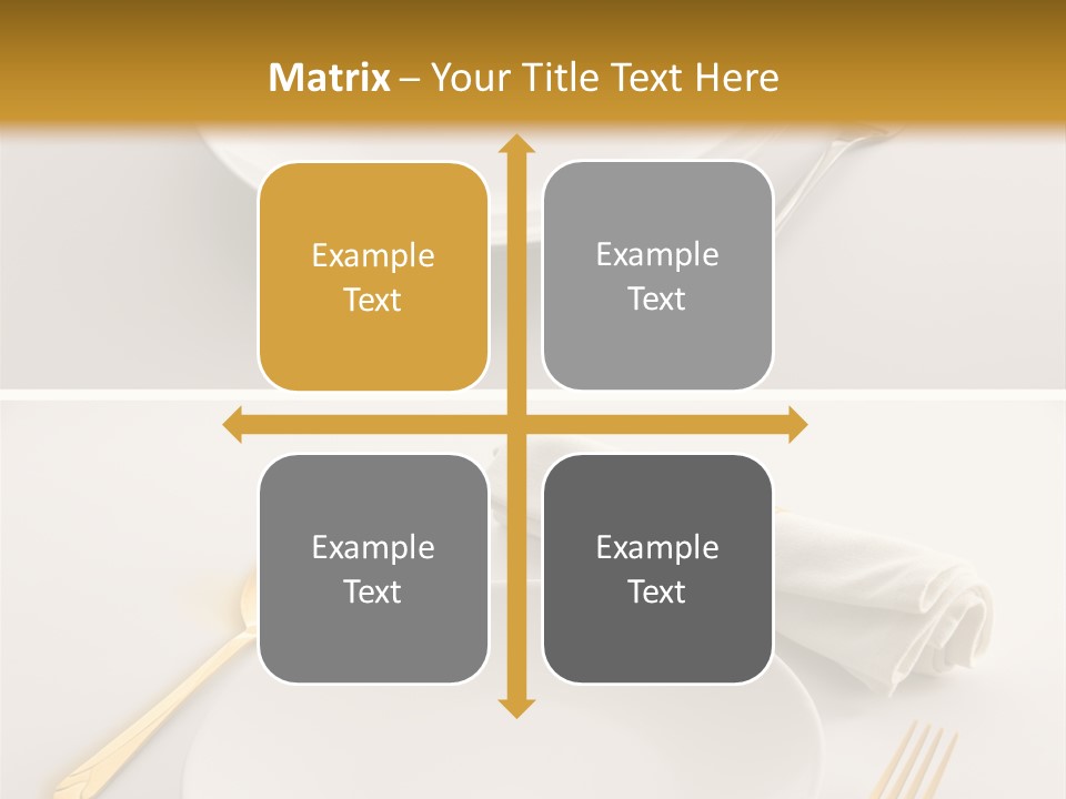 Set Lunch White PowerPoint Template