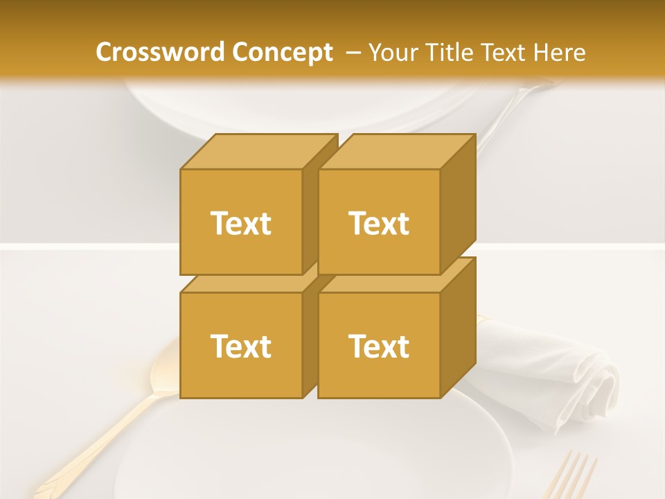 Set Lunch White PowerPoint Template
