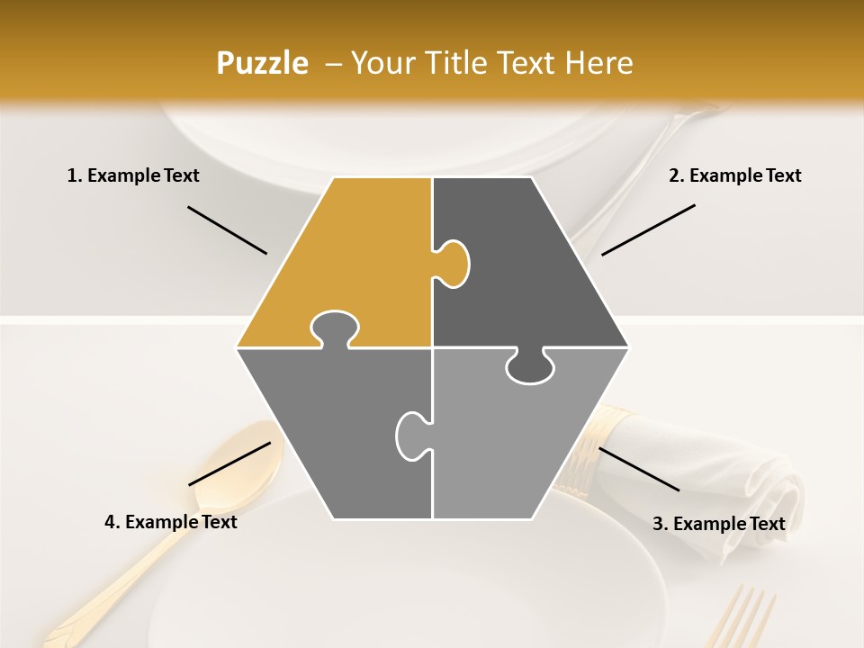 Set Lunch White PowerPoint Template