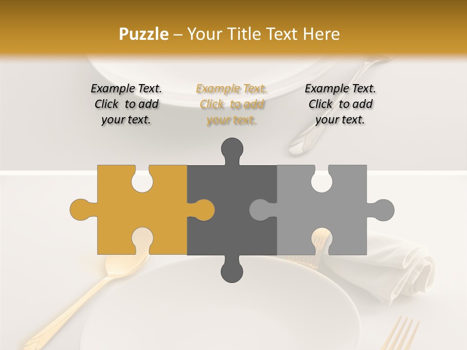 Set Lunch White PowerPoint Template